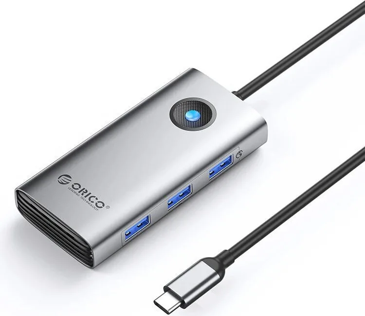 Orico USB-C Docking Station με 4K Ethernet Γκρι (PW11-6P25R-GY-BP) Orico USB-C Docking Station με 4K Ethernet Γκρι (PW11-6P25R-GY-BP) - Image 1