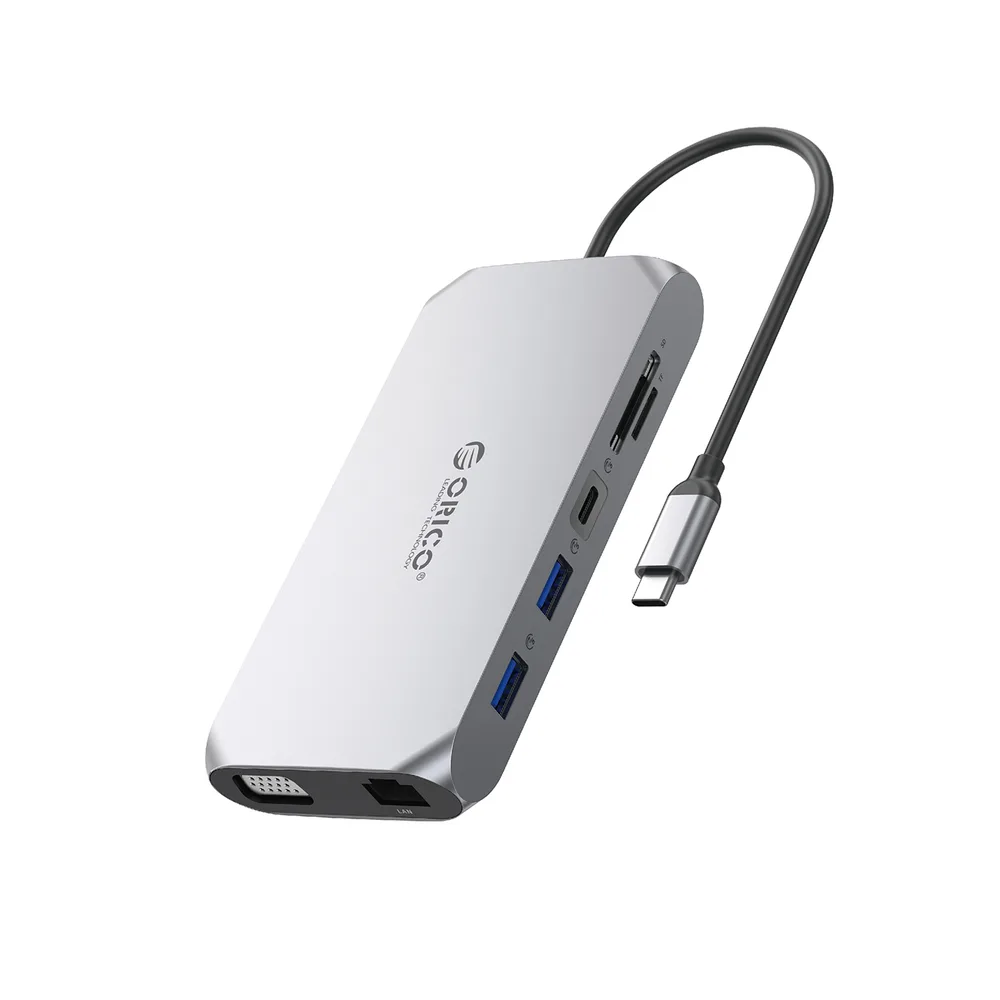 Orico XCR 12in1 USB-C Docking Station με HDMI 4K PD Ethernet Γκρι Orico XCR 12in1 USB-C Docking Station με HDMI 4K PD Ethernet Γκρι - Image 1