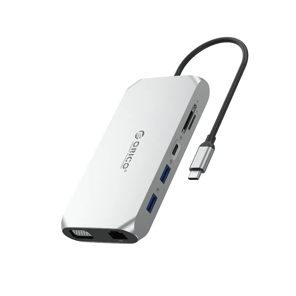 Orico XCR 12in1 USB-C Docking Station με HDMI 4K PD Ethernet και σύνδεση 2 Οθονών Γκρι Orico XCR 12in1 USB-C Docking Station με HDMI 4K PD Ethernet και σύνδεση 2 Οθονών Γκρι - Image 1