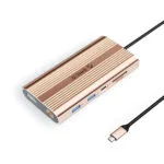 Orico XDR 12in1 USB-C Docking Station με HDMI 4K PD Ethernet Ροζ Χρυσό