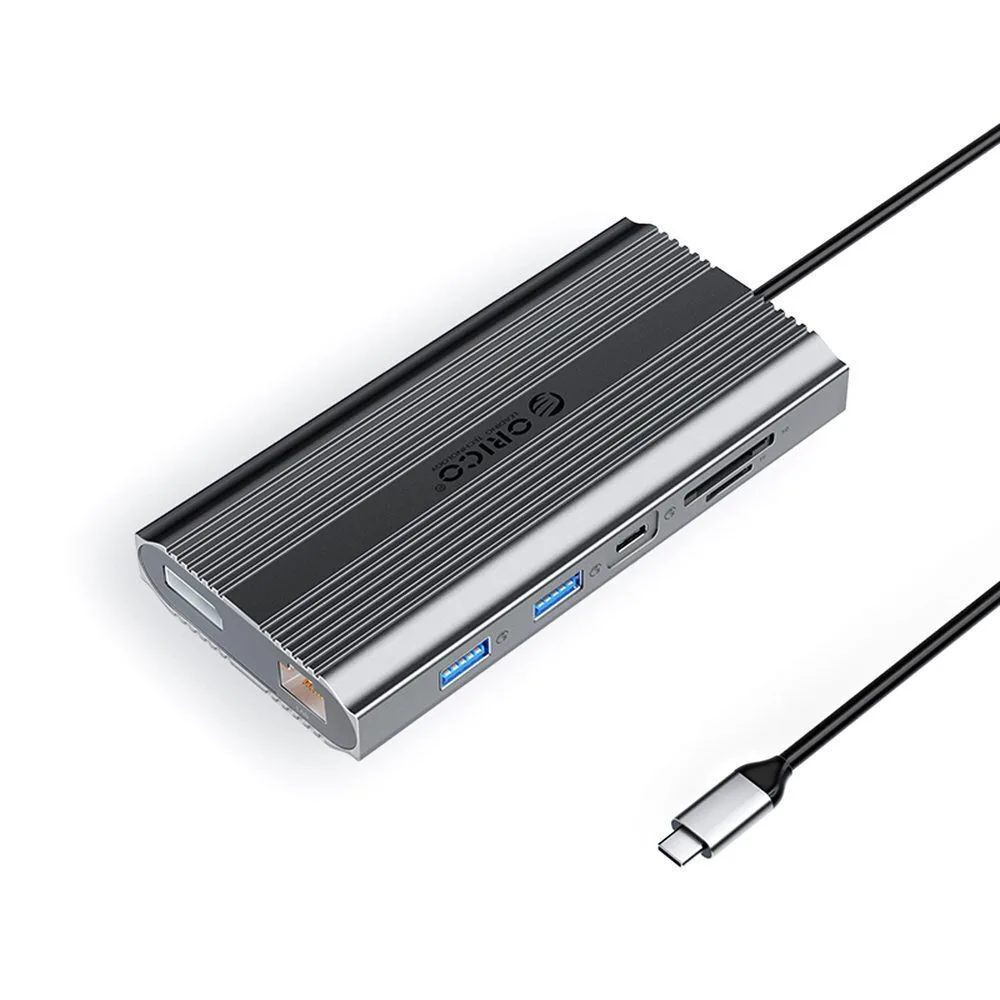 Orico XDR 12in1 USB-C Docking Station με HDMI/DisplayPort 4K PD Ethernet Γκρι Orico XDR 12in1 USB-C Docking Station με HDMI/DisplayPort 4K PD Ethernet Γκρι - Image 1