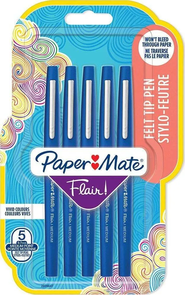 Paper Mate Flair Μαρκαδόροι Blister Σετ 5τμχ 2028647 Paper Mate Flair Μαρκαδόροι Blister Σετ 5τμχ 2028647 - Image 1