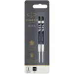 Parker Quink 2 Ανταλλακτικά Μελάνια για Στυλό Medium Μαύρα 1950362