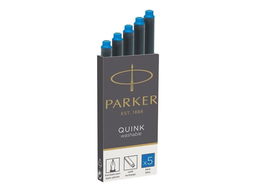 Parker Quink 5 Ανταλλακτικά Μελάνια για Στυλό Fine Μπλε 1950208 Parker Quink 5 Ανταλλακτικά Μελάνια για Στυλό Fine Μπλε 1950208 - Image 1