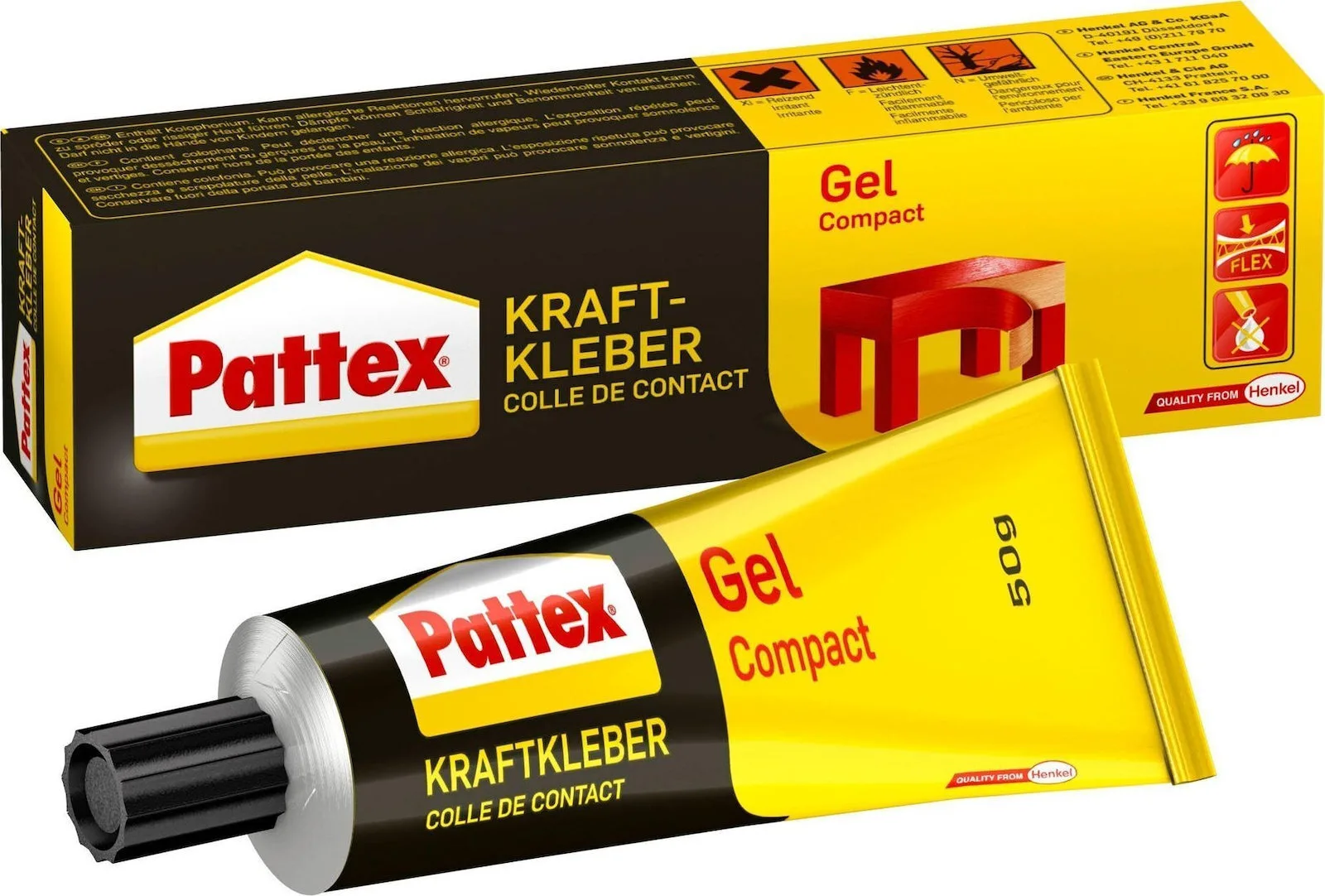 Pattex Kraftkleber Compact Contact Glue Gel Tube 50g Pattex Kraftkleber Compact Contact Glue Gel Tube 50g - Image 1