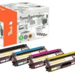 Peach 112066 Toner Cartridge 4 Pc S Compatible Black Cyan Magenta Yellow