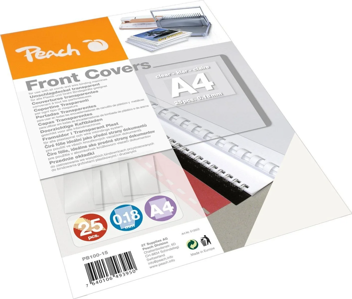 Peach Αξεσουάρ Βιβλιοδεσίας 25τμχ PB100-15 Peach Αξεσουάρ Βιβλιοδεσίας 25τμχ PB100-15 - Image 1