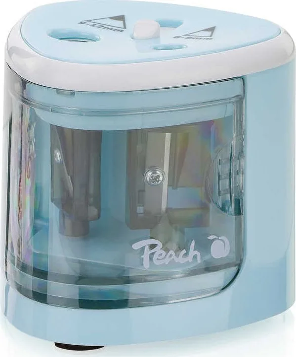 Peach Διπλή Ηλεκτρική Ξύστρα Μπλε Βαρελάκι PO102-bl Peach Διπλή Ηλεκτρική Ξύστρα Μπλε Βαρελάκι PO102-bl - Image 1