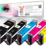 Peach Πακέτο Συμβατών Μελανιών Εκτυπωτή InkJet 0F319477 13ml Μαύρο 4τμχ PI300-625