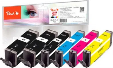 Peach Πακέτο Συμβατών Μελανιών Εκτυπωτή InkJet Canon PGI-580XL/CLI-581XL 17ml Πολλαπλό (Color) / Μαύρο 6τμχ PI100-379 Peach Πακέτο Συμβατών Μελανιών Εκτυπωτή InkJet Canon PGI-580XL/CLI-581XL 17ml Πολλαπλό (Color) / Μαύρο 6τμχ PI100-379 - Image 1