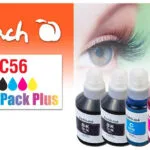 Peach Πακέτο Συμβατών Μελανιών Εκτυπωτή InkJet Canon GI-56 170ml Μαύρο 4τμχ PI100-472