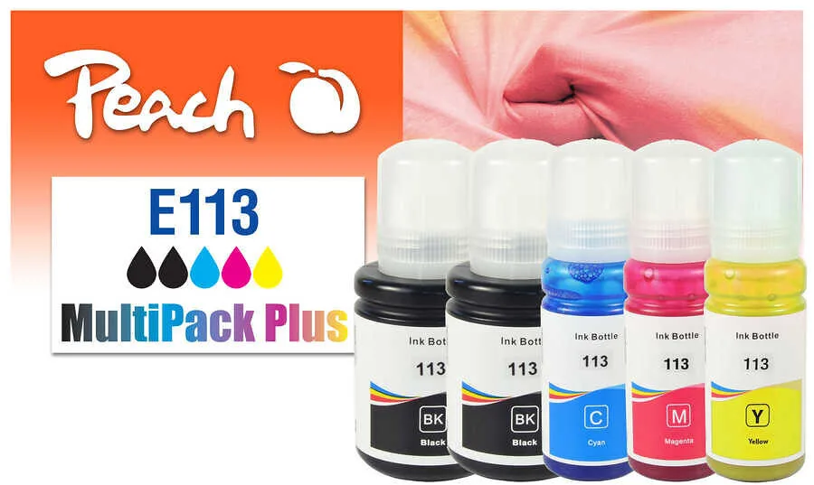 Peach Πακέτο Συμβατών Μελανιών Εκτυπωτή InkJet Epson 113 10ml Μαύρο 5τμχ PI200-891 Peach Πακέτο Συμβατών Μελανιών Εκτυπωτή InkJet Epson 113 10ml Μαύρο 5τμχ PI200-891 - Image 1