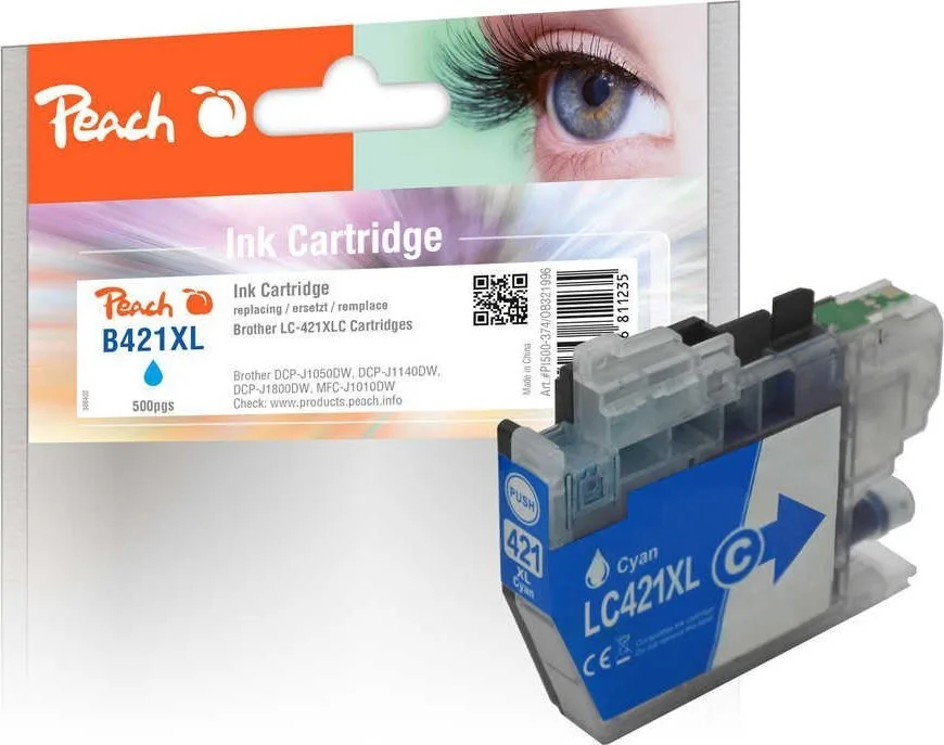 Peach Συμβατό Μελάνι Εκτυπωτή InkJet Brother LC-421XL 10ml Κυανό 1τμχ Peach Συμβατό Μελάνι Εκτυπωτή InkJet Brother LC-421XL 10ml Κυανό 1τμχ - Image 1
