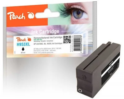 Peach Συμβατό Μελάνι Εκτυπωτή InkJet HP 953XL Μαύρο 1τμχ PI300-927 Peach Συμβατό Μελάνι Εκτυπωτή InkJet HP 953XL Μαύρο 1τμχ PI300-927 - Image 1