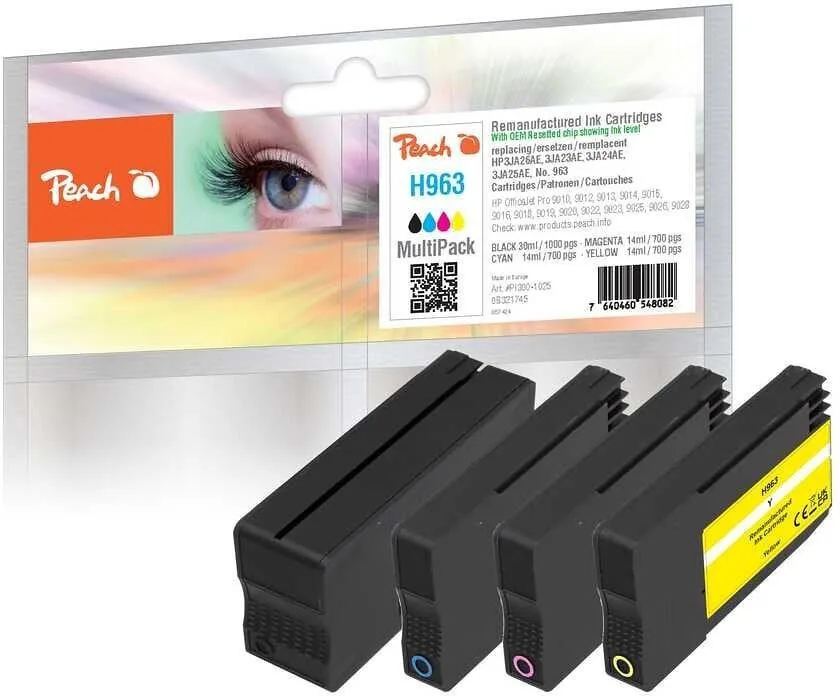 Peach Συμβατό Μελάνι Εκτυπωτή InkJet HP 963 700 Σελίδων 10.7ml Κυανό 1τμχ PI300-1022 Peach Συμβατό Μελάνι Εκτυπωτή InkJet HP 963 700 Σελίδων 10.7ml Κυανό 1τμχ PI300-1022 - Image 1
