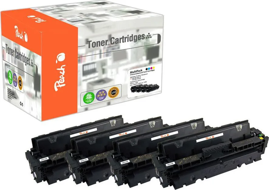 Peach Συμβατό Toner για Laser Εκτυπωτή HP 410A CF410A / CF411A / CF412A / CF413A Πολύχρωμο Peach Συμβατό Toner για Laser Εκτυπωτή HP 410A CF410A / CF411A / CF412A / CF413A Πολύχρωμο - Image 1