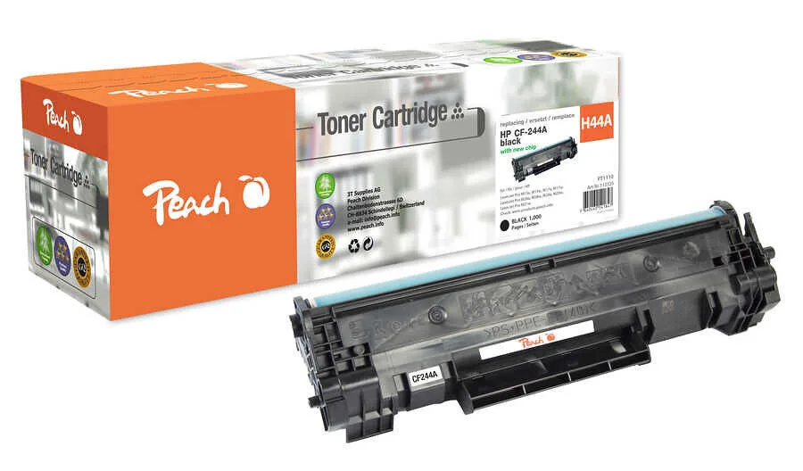 Peach Συμβατό Toner για Laser Εκτυπωτή HP CF244A 1000 Σελίδων Μαύρο (PT1110) Peach Συμβατό Toner για Laser Εκτυπωτή HP CF244A 1000 Σελίδων Μαύρο (PT1110) - Image 1