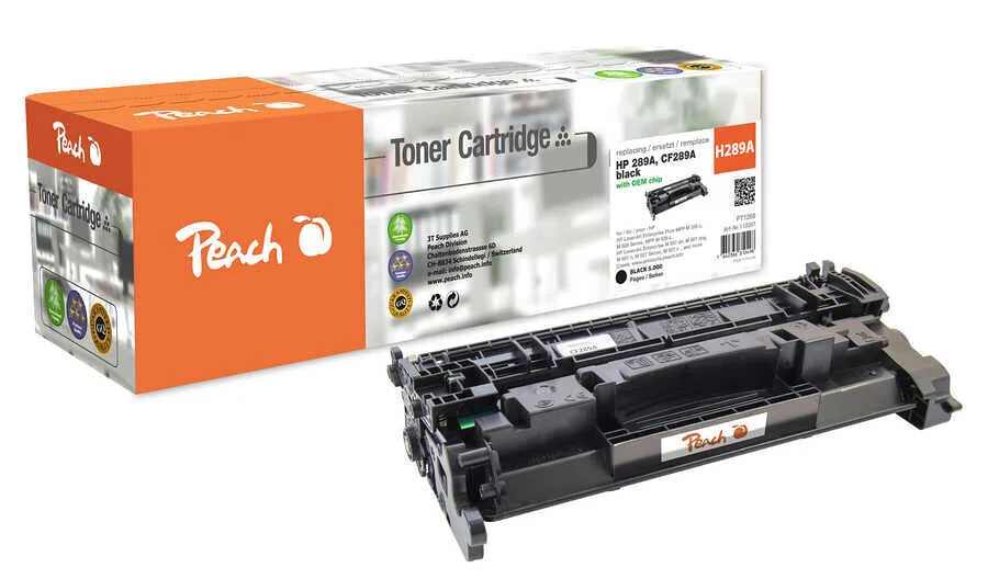 Peach Συμβατό Toner για Laser Εκτυπωτή HP CF289A 5000 Σελίδων Μαύρο (PT1269) Peach Συμβατό Toner για Laser Εκτυπωτή HP CF289A 5000 Σελίδων Μαύρο (PT1269) - Image 1