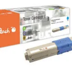 Peach Συμβατό Toner για Laser Εκτυπωτή OKI 44469706 Κυανό (PT241)