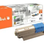 Peach Συμβατό Toner για Laser Εκτυπωτή OKI 46508712 3500 Σελίδων Μαύρο (PT823)