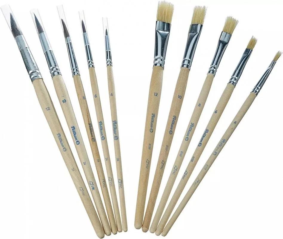 Pelikan Καλλιτεχνικά Πινέλα Starter Pi10 SB 10τμχ Pelikan Καλλιτεχνικά Πινέλα Starter Pi10 SB 10τμχ - Image 1
