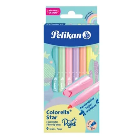 Pelikan Μαρκαδόροι Ζωγραφικής Λεπτοί Σετ 6 χρώματα 822282 Pelikan Μαρκαδόροι Ζωγραφικής Λεπτοί Σετ 6 χρώματα 822282 - Image 1