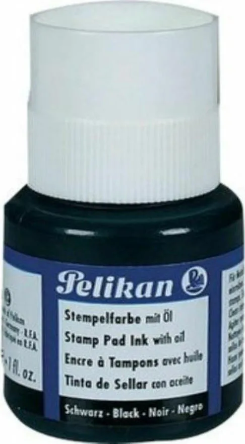 Pelikan Μελάνι Λαδιού Μελάνι για Ταμπόν Σφραγίδας Μαύρο Μαύρο 30ml Pelikan Μελάνι Λαδιού Μελάνι για Ταμπόν Σφραγίδας Μαύρο Μαύρο 30ml - Image 1