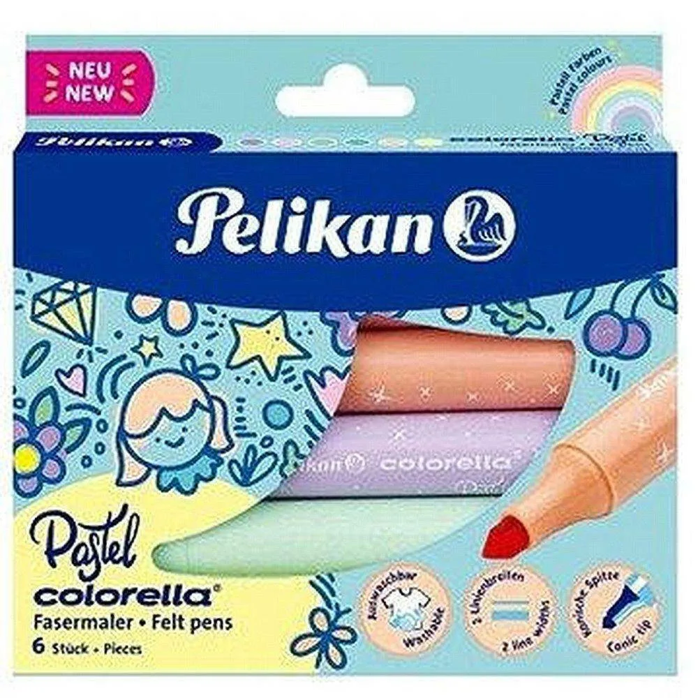 Pelikan Colorella Star Μαρκαδόροι Ζωγραφικής Χονδροί Σετ 6 χρώματα 818063 Pelikan Colorella Star Μαρκαδόροι Ζωγραφικής Χονδροί Σετ 6 χρώματα 818063 - Image 1