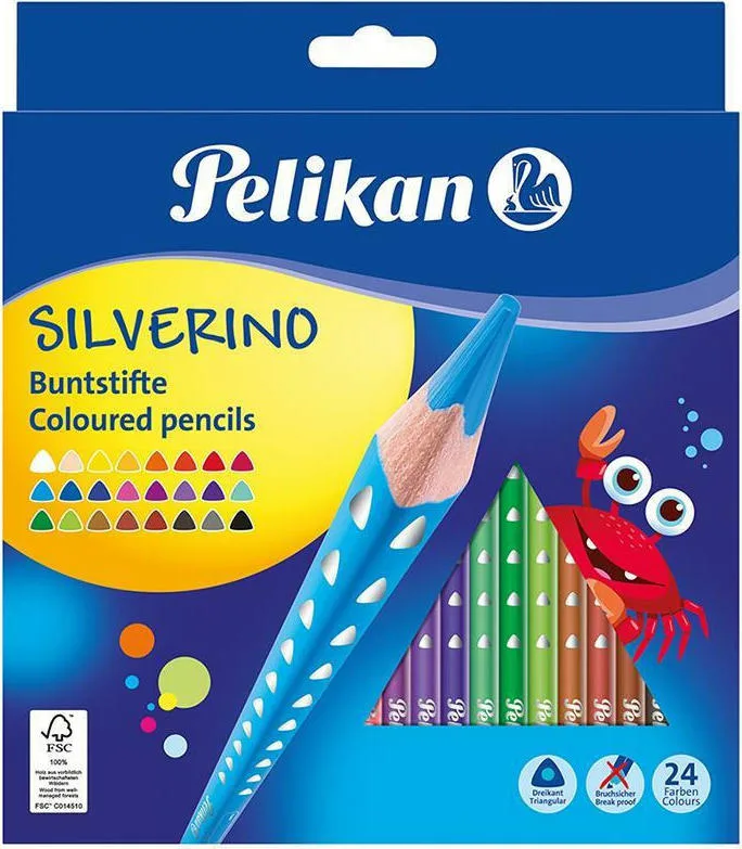 Pelikan Silverino Ξυλομπογιές Σετ 24 χρώματα 257957 Pelikan Silverino Ξυλομπογιές Σετ 24 χρώματα 257957 - Image 1