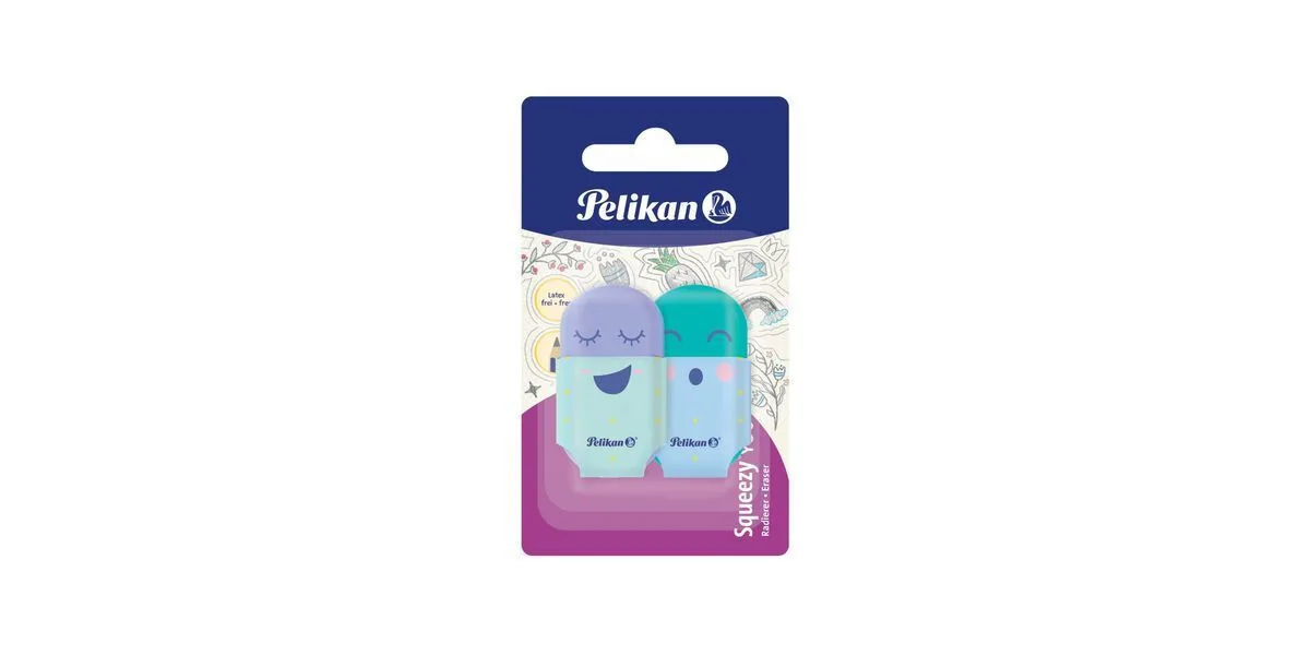 Pelikan Squeezy You Γόμα 2 Τεμ Blister Ποικιλία Χαρακτήρων Pelikan Squeezy You Γόμα 2 Τεμ Blister Ποικιλία Χαρακτήρων - Image 1