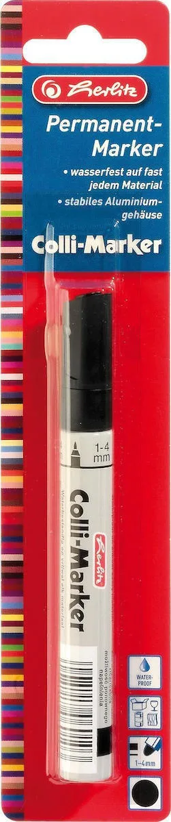 Permanent Marker Coli 1-4 Mm Black Permanent Marker Coli 1-4 Mm Black - Image 1