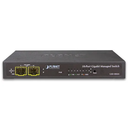 Planet GSD-1002M Managed L2 Switch με 10 Θύρες Gigabit (1Gbps) Ethernet και 2 SFP Θύρες Planet GSD-1002M Managed L2 Switch με 10 Θύρες Gigabit (1Gbps) Ethernet και 2 SFP Θύρες - Image 1