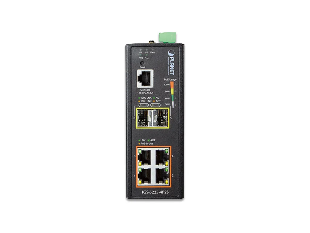Planet IGS-5225-4P2S Managed L2 PoE+ Switch με 4 Θύρες Gigabit (1Gbps) Ethernet και 2 SFP Θύρες Planet IGS-5225-4P2S Managed L2 PoE+ Switch με 4 Θύρες Gigabit (1Gbps) Ethernet και 2 SFP Θύρες - Image 1