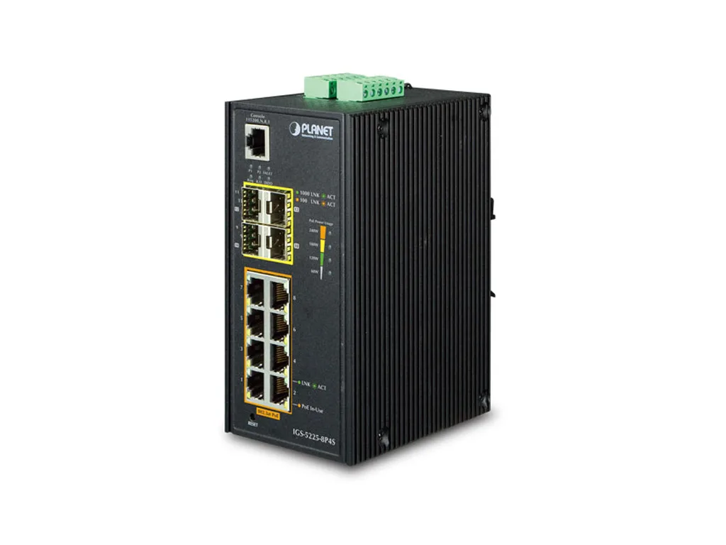 Planet IGS-5225-8P4S Managed L2 PoE+ Switch με 8 Θύρες Gigabit (1Gbps) Ethernet και 4 SFP Θύρες Planet IGS-5225-8P4S Managed L2 PoE+ Switch με 8 Θύρες Gigabit (1Gbps) Ethernet και 4 SFP Θύρες - Image 1