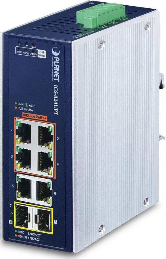 Planet IGS-824UPT Switch Βιομηχανικών Εγκαταστάσεων Planet IGS-824UPT Switch Βιομηχανικών Εγκαταστάσεων - Image 1