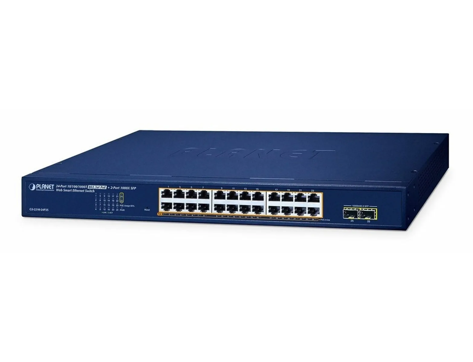Planet Technology GS-2210-24P2S Unmanaged L2 PoE+ Switch με 24 Θύρες Gigabit (1Gbps) Ethernet Planet Technology GS-2210-24P2S Unmanaged L2 PoE+ Switch με 24 Θύρες Gigabit (1Gbps) Ethernet - Image 1