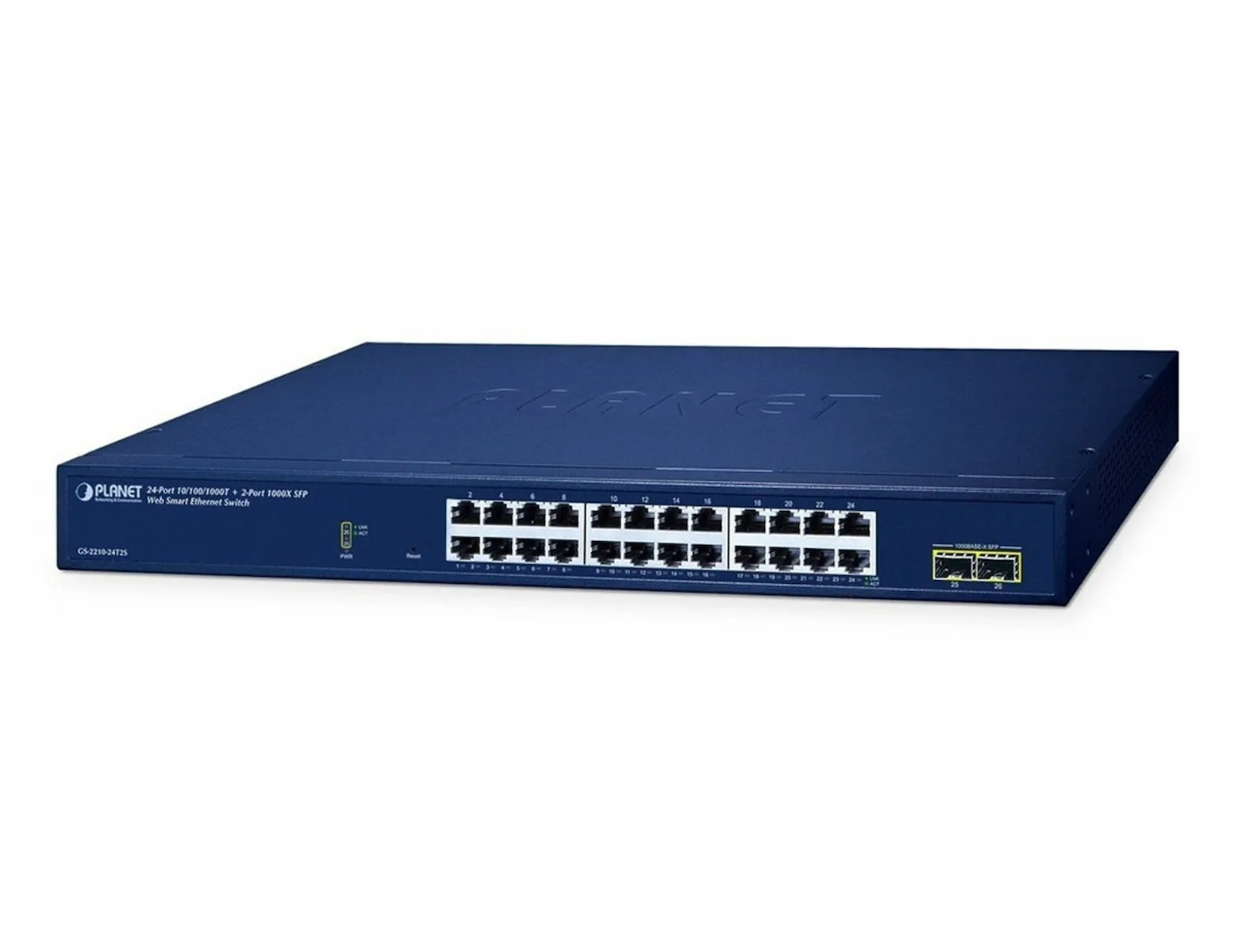 Planet Technology GS-2210-24T2S Managed L2 PoE+ Switch με 24 Θύρες Gigabit (1Gbps) Ethernet και 2 SFP Θύρες Planet Technology GS-2210-24T2S Managed L2 PoE+ Switch με 24 Θύρες Gigabit (1Gbps) Ethernet και 2 SFP Θύρες - Image 1
