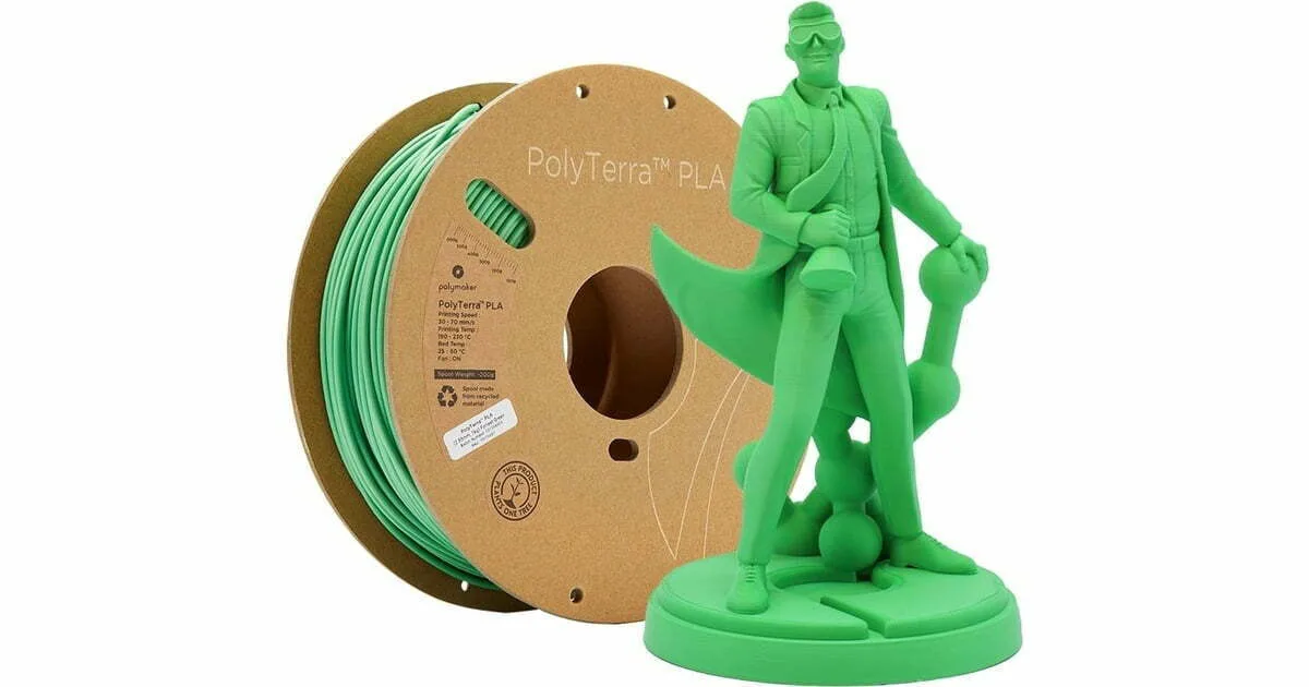 Polymaker Polyterra PLA 3D Printer Filament 1.75mm Forest Green 1kg PM70846 Polymaker Polyterra PLA 3D Printer Filament 1.75mm Forest Green 1kg PM70846 - Image 1