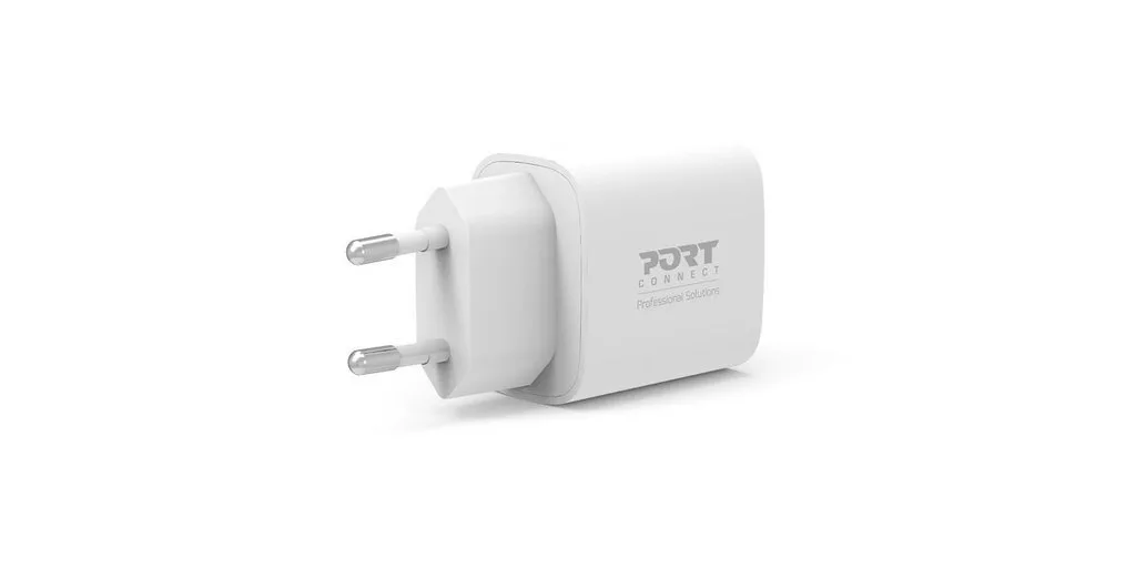 Port Designs Φορτιστής Χωρίς Καλώδιο με Θύρα USB-C 20W Power Delivery Λευκός Port Designs Φορτιστής Χωρίς Καλώδιο με Θύρα USB-C 20W Power Delivery Λευκός - Image 1