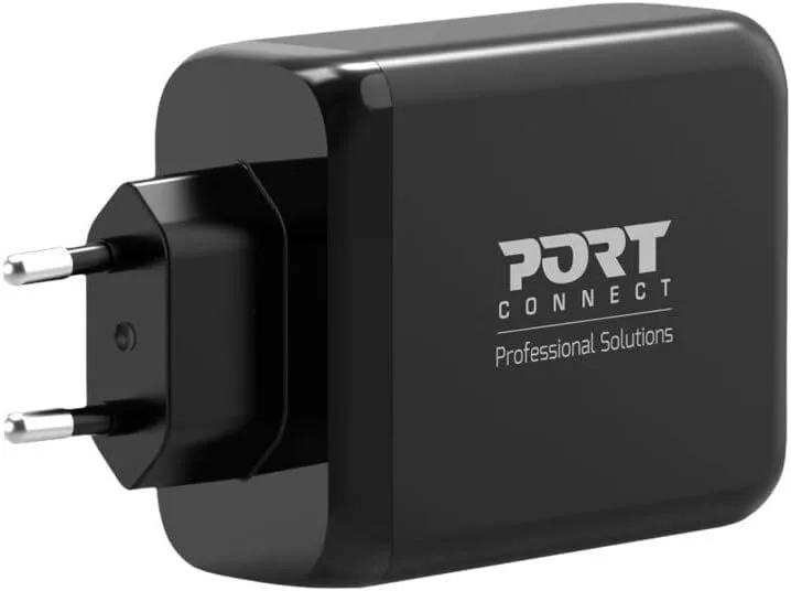 Port Designs Φορτιστής Χωρίς Καλώδιο GaN με Θύρα USB-A και 3 Θύρες USB-C 120W Power Delivery Μαύρος Port Designs Φορτιστής Χωρίς Καλώδιο GaN με Θύρα USB-A και 3 Θύρες USB-C 120W Power Delivery Μαύρος - Image 1