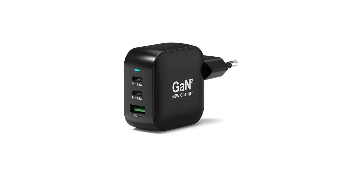 Port Designs Φορτιστής GaN με Θύρα USB-A και 2 Θύρες USB-C και Καλώδιο USB-C - USB-C 65W Power Delivery Μαύρος Port Designs Φορτιστής GaN με Θύρα USB-A και 2 Θύρες USB-C και Καλώδιο USB-C - USB-C 65W Power Delivery Μαύρος - Image 1