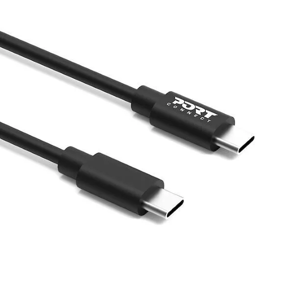 Port Designs USB 2.0 Cable USB-C male - USB-C 60W PD Λευκό 1m Bulk Port Designs USB 2.0 Cable USB-C male - USB-C 60W PD Λευκό 1m Bulk - Image 1