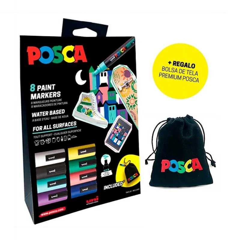 Posca Σετ Cardboard Pouch 8 Τμχ+δώρο Τσάντα Pc5m Limited Edition 3701614900683 Posca Σετ Cardboard Pouch 8 Τμχ+δώρο Τσάντα Pc5m Limited Edition 3701614900683 - Image 1