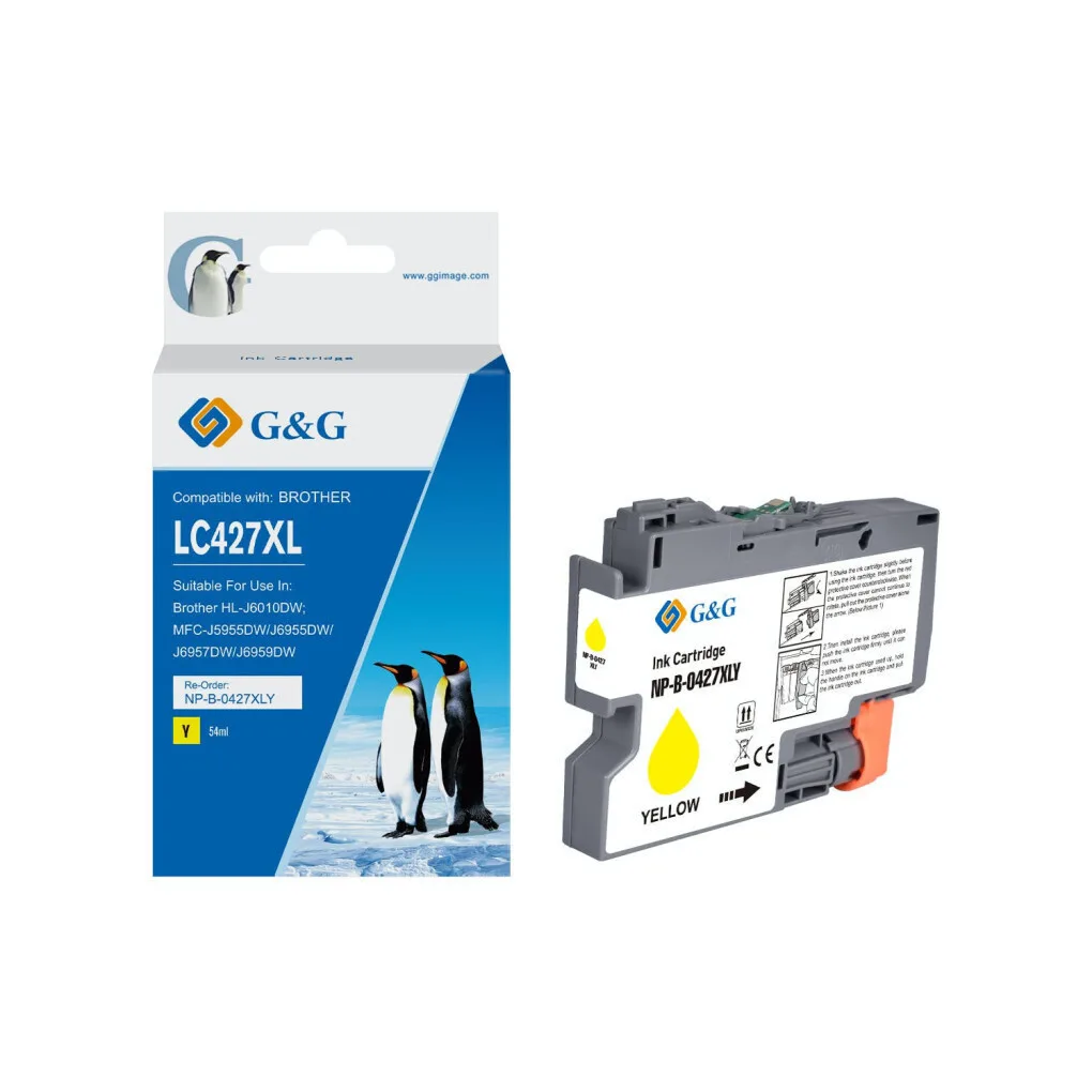 Premium Cartridge G&g 5k Brother Lc 427xl Yellow Lc-427xly Lc427xly Premium Cartridge G&g 5k Brother Lc 427xl Yellow Lc-427xly Lc427xly - Image 1