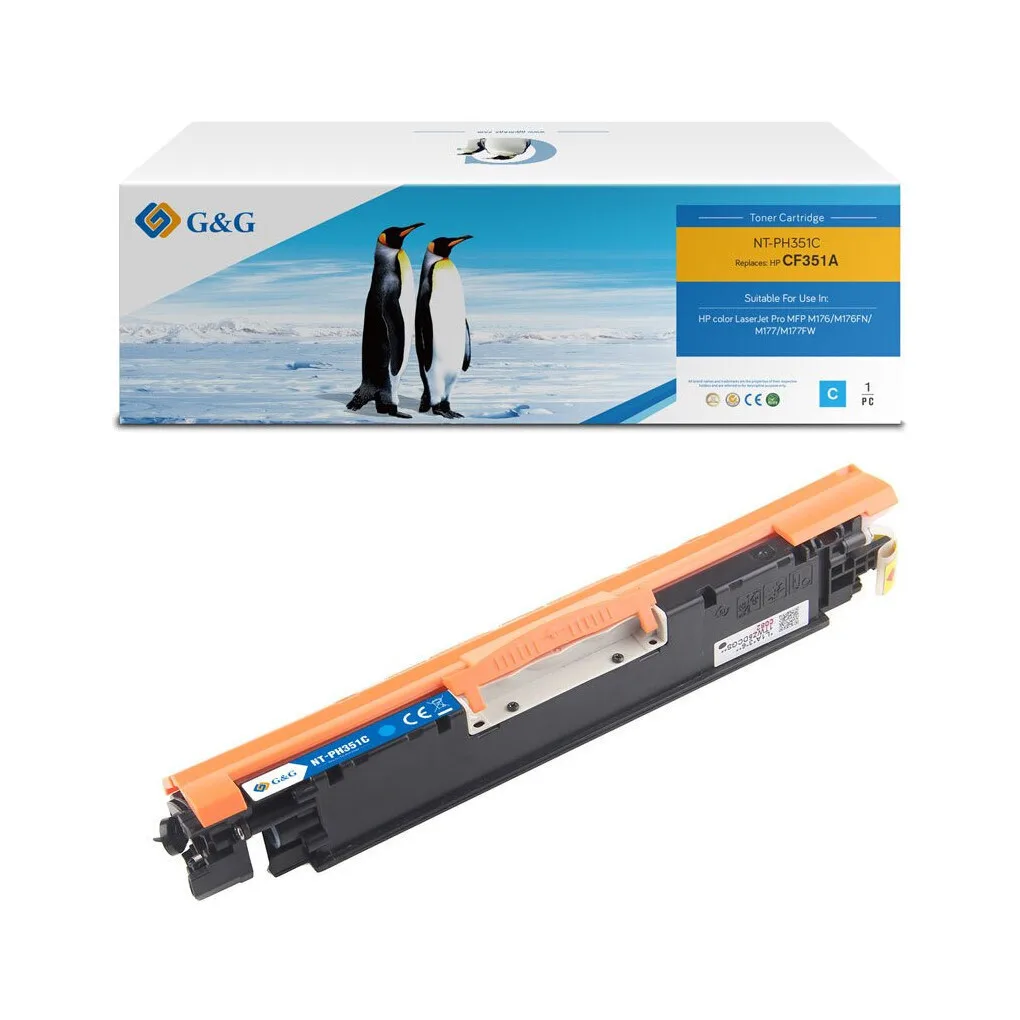 Premium Toner G&g 1k Hp 130a Cyan Cf351a Hp130a Premium Toner G&g 1k Hp 130a Cyan Cf351a Hp130a - Image 1