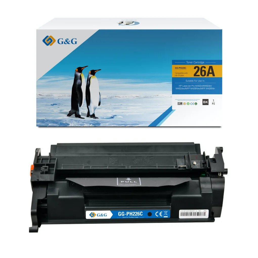 Premium Toner G&g 3.1k Hp 26a Black Cf226a Hp26a Premium Toner G&g 3.1k Hp 26a Black Cf226a Hp26a - Image 1