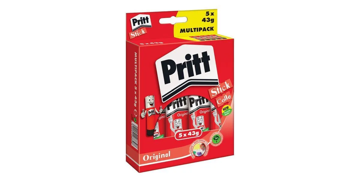Pritt Κόλλα Stick 43gr 5τμχ Διάφανη Pritt Κόλλα Stick 43gr 5τμχ Διάφανη - Image 1