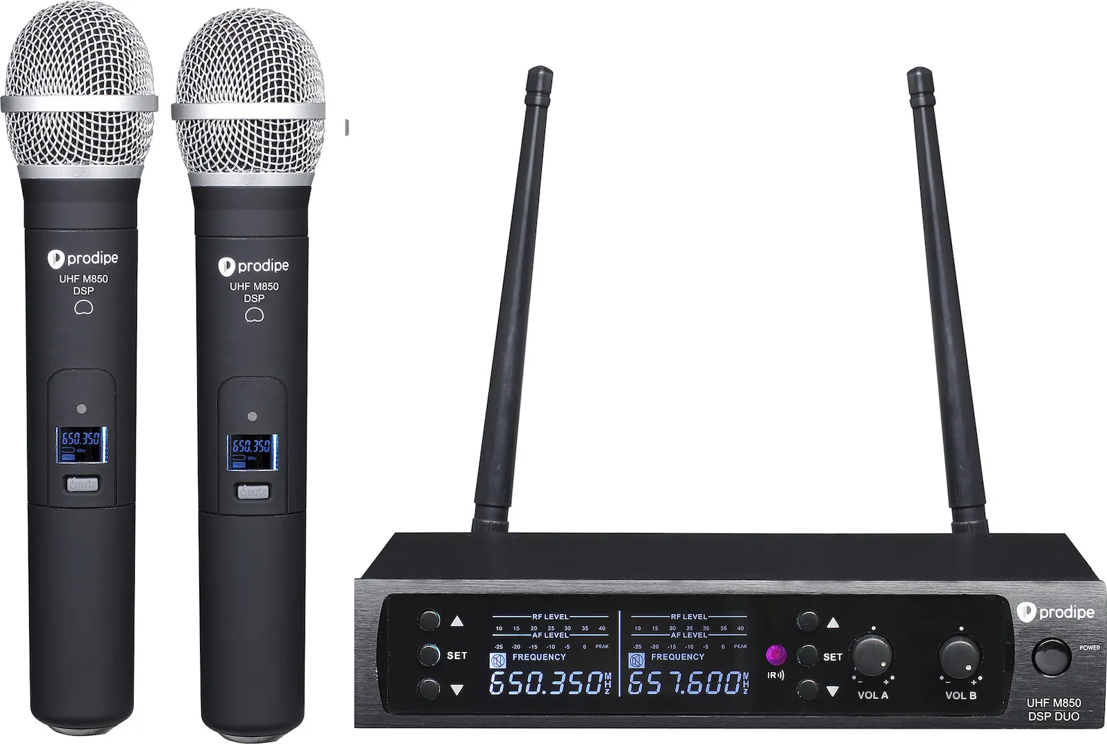 Prodipe UHF M850 DSP Duo Ασύρματο Δυναμικό Μικρόφωνο Χειρός για Φωνητικά Prodipe UHF M850 DSP Duo Ασύρματο Δυναμικό Μικρόφωνο Χειρός για Φωνητικά - Image 1