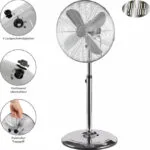 ProfiCare PC-VL 3064 MS Ανεμιστήρας Ορθοστάτης 50W Διαμέτρου 40cm Ασημί