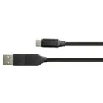 Python USB 2.0 Cable USB-C male - USB-A 60W PD Μαύρο 1m PY-USB002S